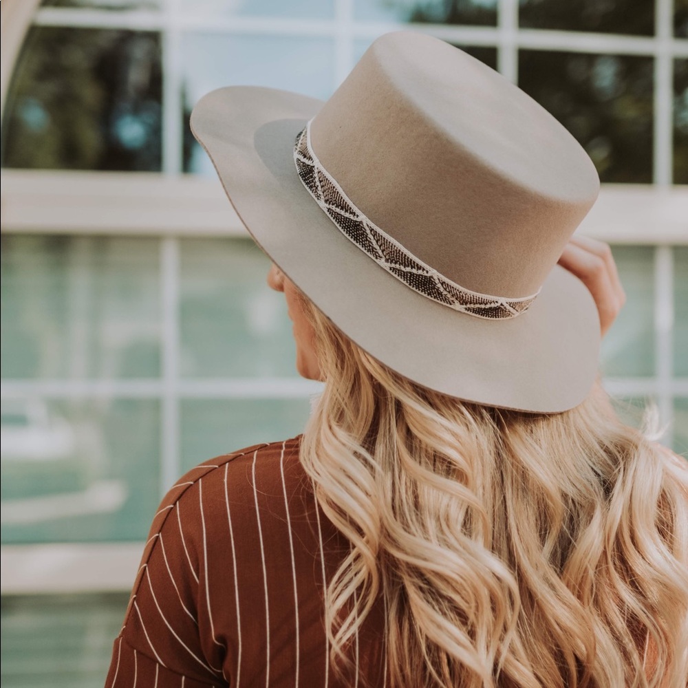 Tan felt hat